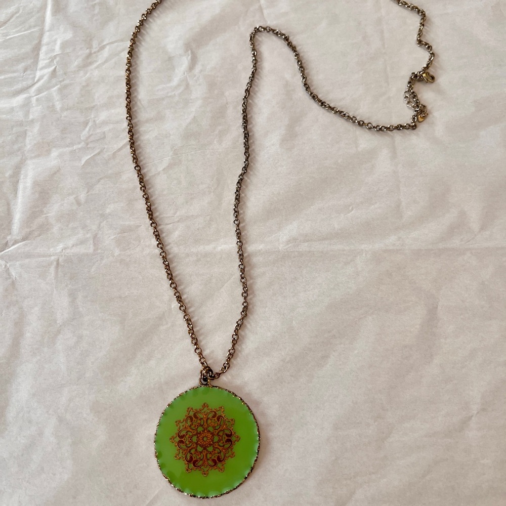 Reversible Mandala Pendant Necklace